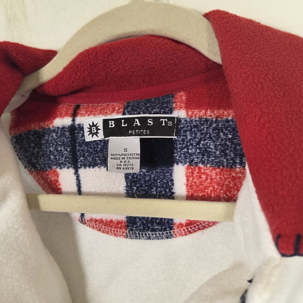 Vintage Red White And Blue Fleece Patriotic Vest Size Small - Picture 11 of 14